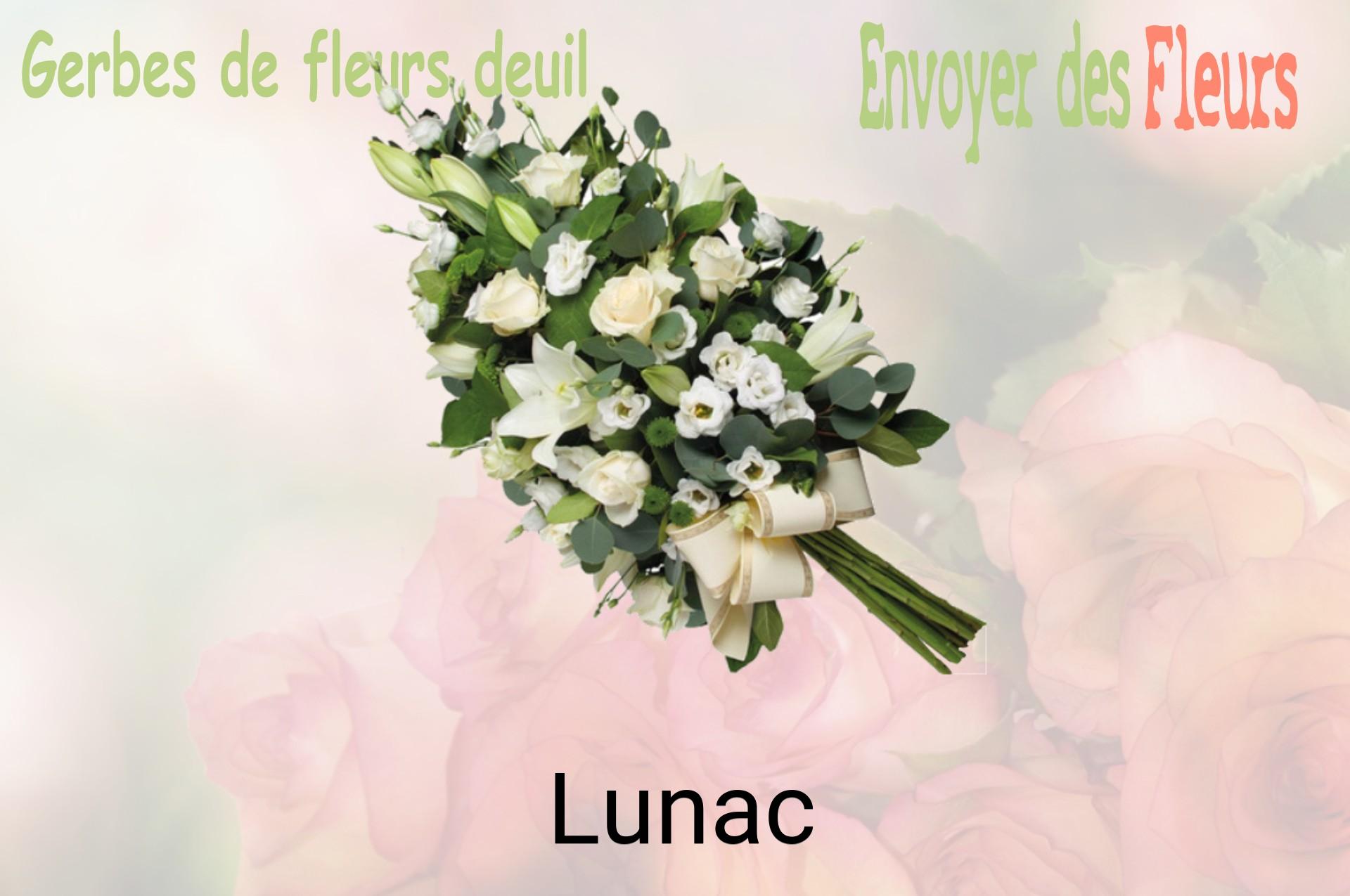 Gerbe de fleurs de deuil livrée à Lunac